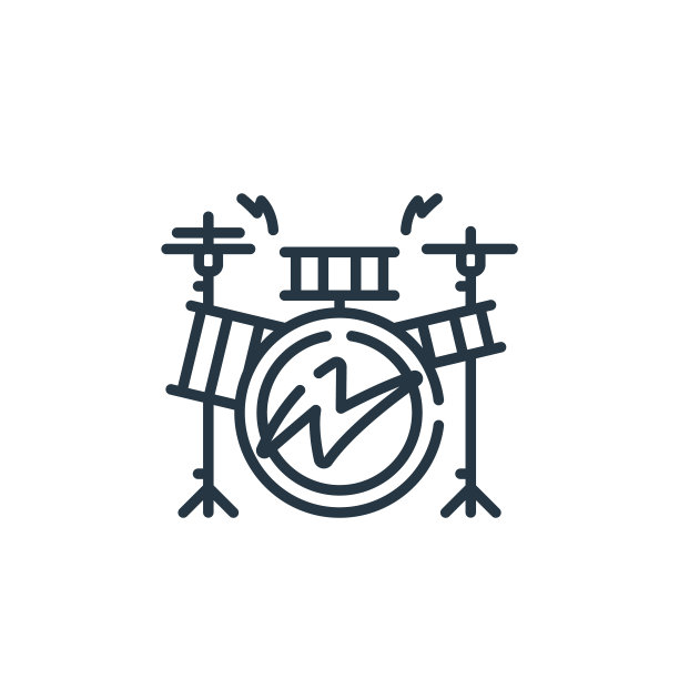 鼓图标矢量从摇滚概念。细线插图的鼓可编辑的笔触。鼓线性标志，用于web和移动应用程序，标志，印刷媒体。图片下载