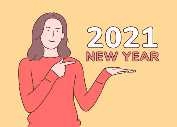 新年庆祝概念。年轻女子，女士心情好等待新年或圣诞节假期图片下载