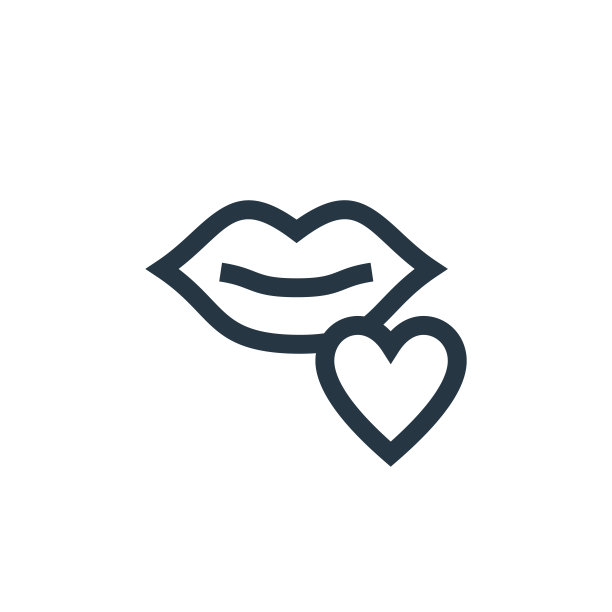 亲吻图标向量从母亲节的概念。细线插图的吻可编辑的笔触。亲吻线性符号用于web和移动应用程序，标志，印刷媒体。图片下载