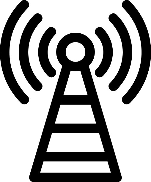 信号塔图标或标志孤立标志符号图片下载