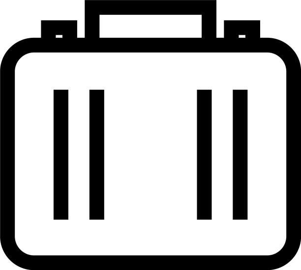 手提箱图标或标志孤立标志符号图片下载