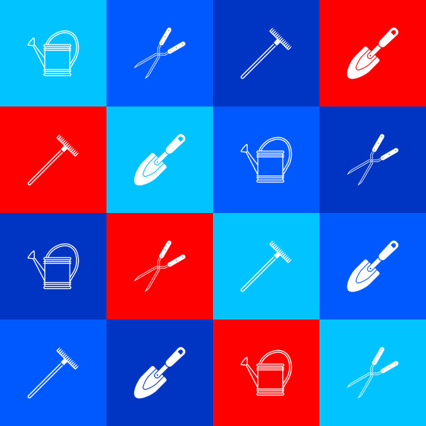 设置浇灌罐园艺手工剪刀耙子图片下载