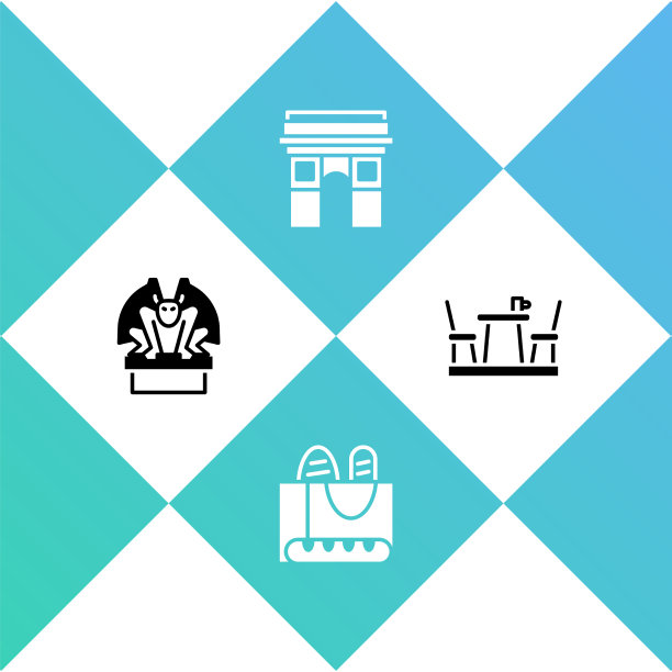 底座上的石像鬼法式长棍面包图片下载