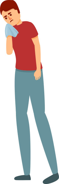 痒的季节性过敏图标卡通风格图片下载