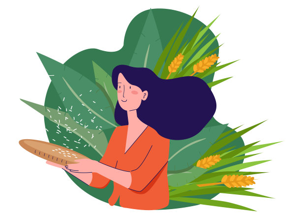 女孩正在挑选谷粒，从它的壳种子图片下载