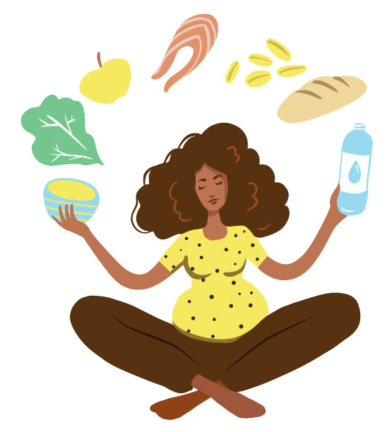 孕妇健康饮食和运动图片下载