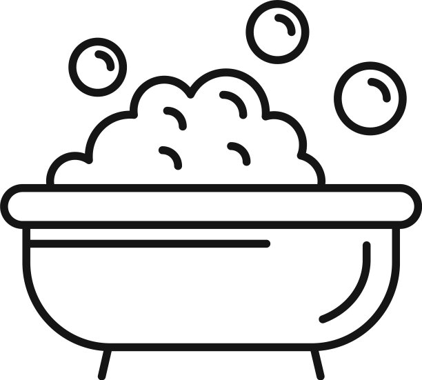 宠物浴图标轮廓风格图片下载