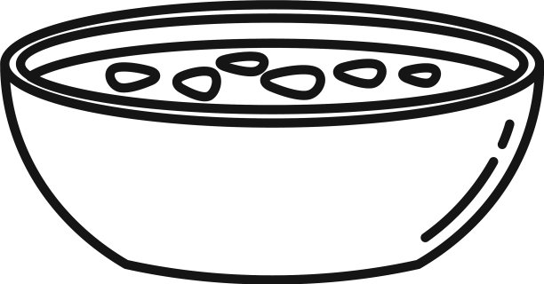 早晨麦片片图标轮廓风格图片下载