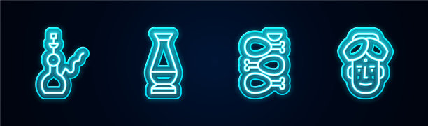 设置线水烟，印度花瓶，唐杜里鸡和图片下载