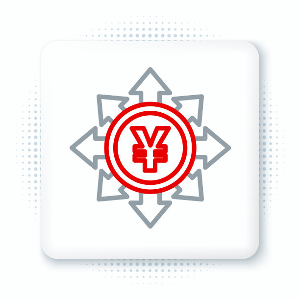 线币币与日元符号图标隔离上图片下载