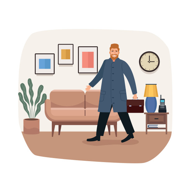 优雅的商人带着公文包走在路上图片下载