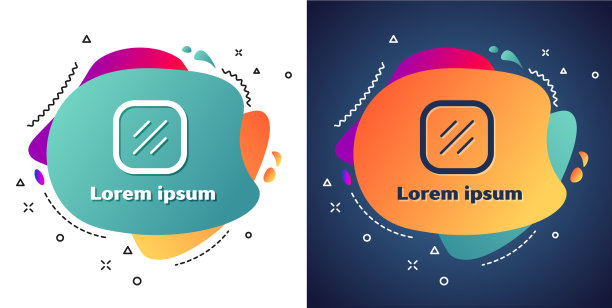 白色牛排肉图标孤立在白色和蓝色图片下载