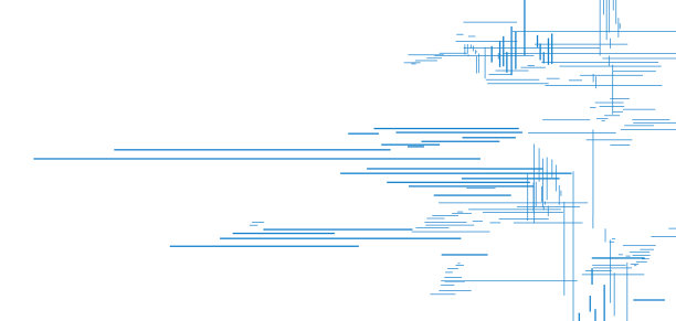 白色上抽象的蓝色线条设计图片下载