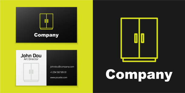 标志型线衣橱图标孤立在黑色图片下载