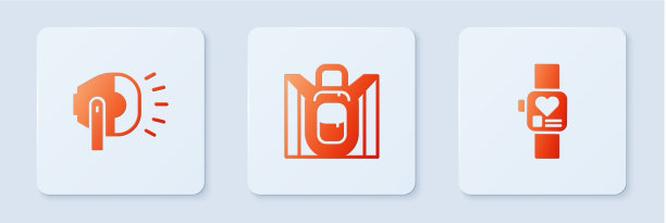 设置徒步背包和智能自行车头灯图片下载