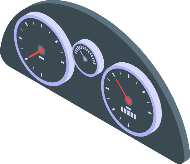 汽车仪表盘图标等距样式图片下载