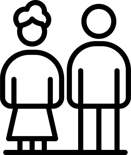 祖父母图标轮廓风格图片下载