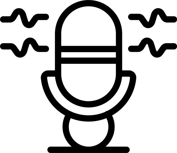 语音记录仪图标轮廓风格图片下载