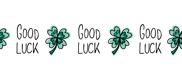 绿色四叶草好运四叶草无缝图片下载