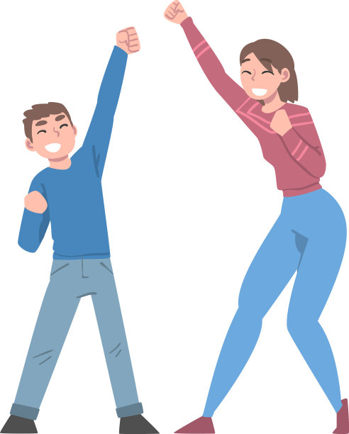 祝妈妈和儿子庆祝胜利图片下载