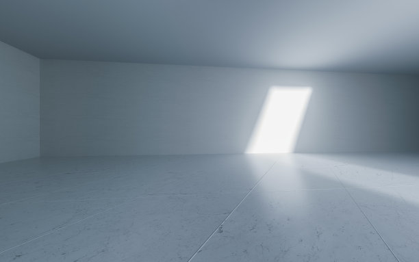 抽象空旷的混凝土内部与阳光图片下载