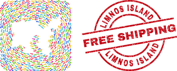 免费运输水印印章和limnos图片下载