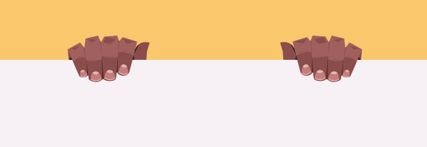 非裔美国人的手拿着空白的广告纸卡水平图片下载