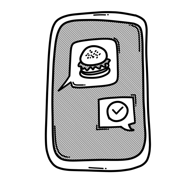 手机app送餐聊天涂鸦图标绘图图片下载