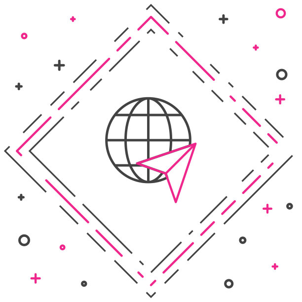 线地球仪与飞行飞机图标隔离图片下载