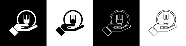 设置在线订购和快餐外卖图标图片下载