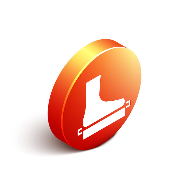 等距扁平足图标孤立在白色图片下载