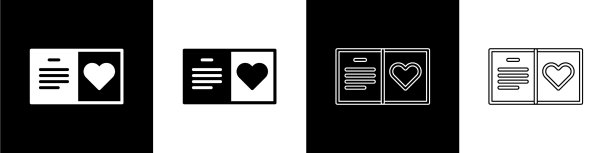 设置情人节派对传单图标孤立图片下载