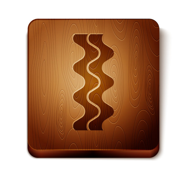 等距培根条纹图标孤立在白色图片下载