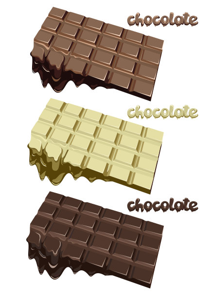 彩色融化的巧克力块图片下载