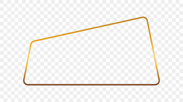 黄金发光圆形梯形框架图片下载