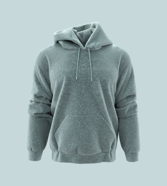 羊毛连帽运动衫模型为印花图片下载