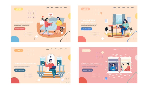 与同事沟通登陆页面模板图片下载