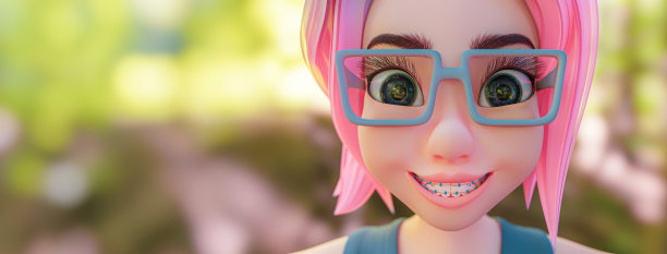 小女孩跑着，大眼睛。图片下载