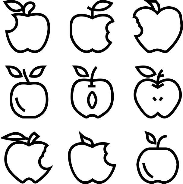 苹果图标或logo孤立符号图片下载