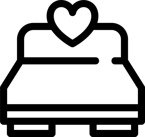 床标或标志孤立标志符号图片下载