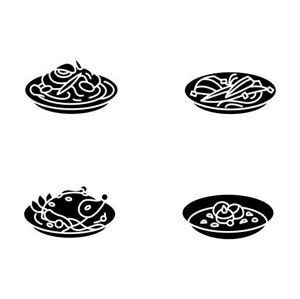 韩国食物字形图标图片下载