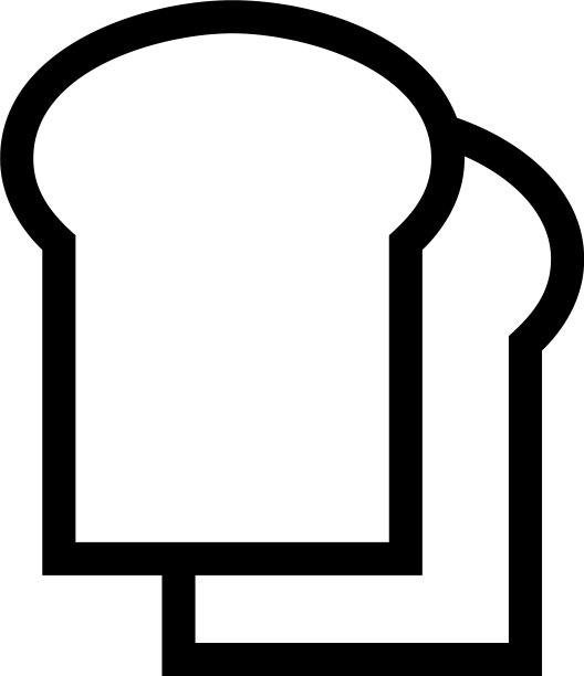 面包图标或标志孤立标志符号图片下载
