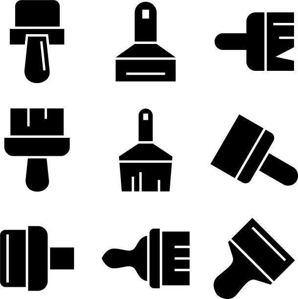 孤立的画笔图标或logo标志符号图片下载