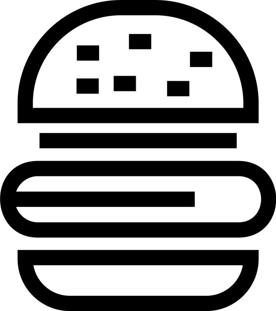 汉堡图标或标志图片下载