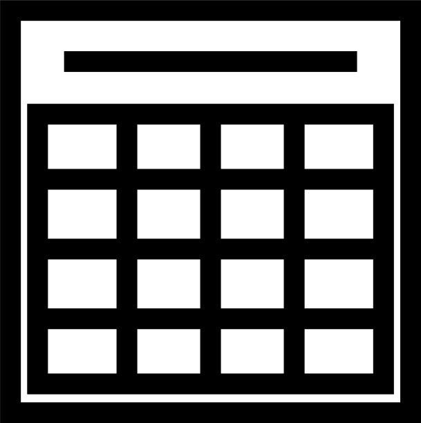 日历图标或标志孤立符号符号图片下载