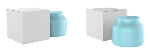 化妆品罐与包装盒模拟u图片下载