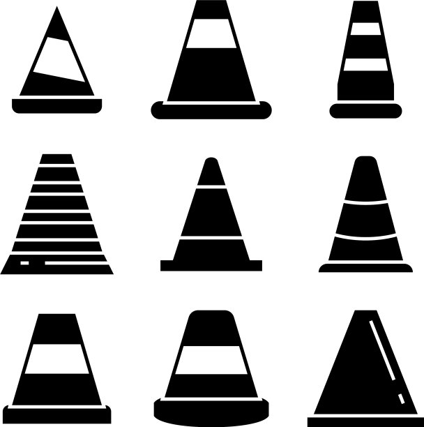 建筑锥体图标或标志孤立标志图片下载