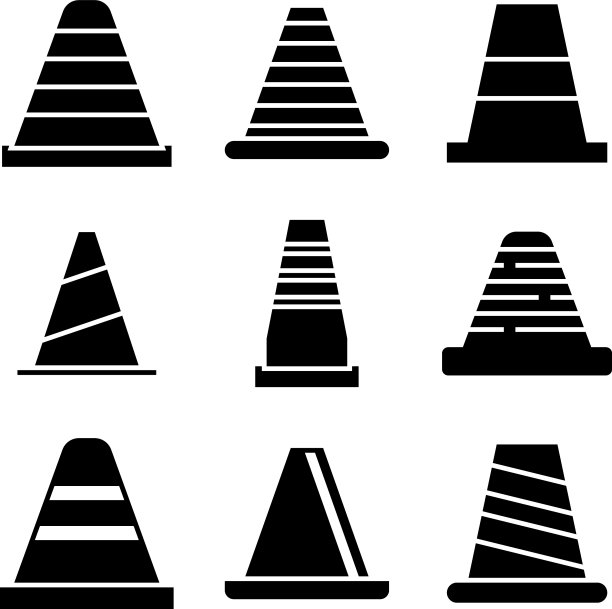 建筑锥体图标或标志孤立标志图片下载