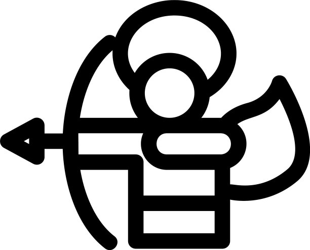 丘比特图标或logo独立符号图片下载