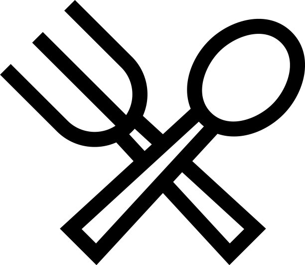 餐具图标或Logo独立标志图片下载